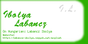 ibolya labancz business card